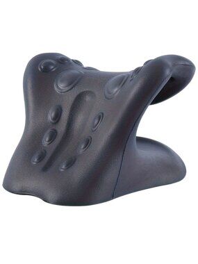 Ergonomic C-Shaped Neck Support Pillow For Cervical Spine Relief Black Curve